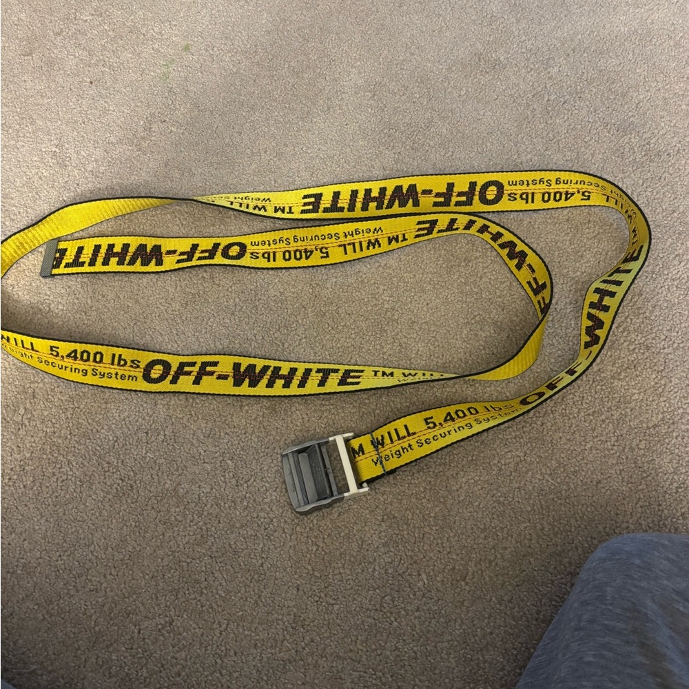 Off-White Yellow Industrial Belt